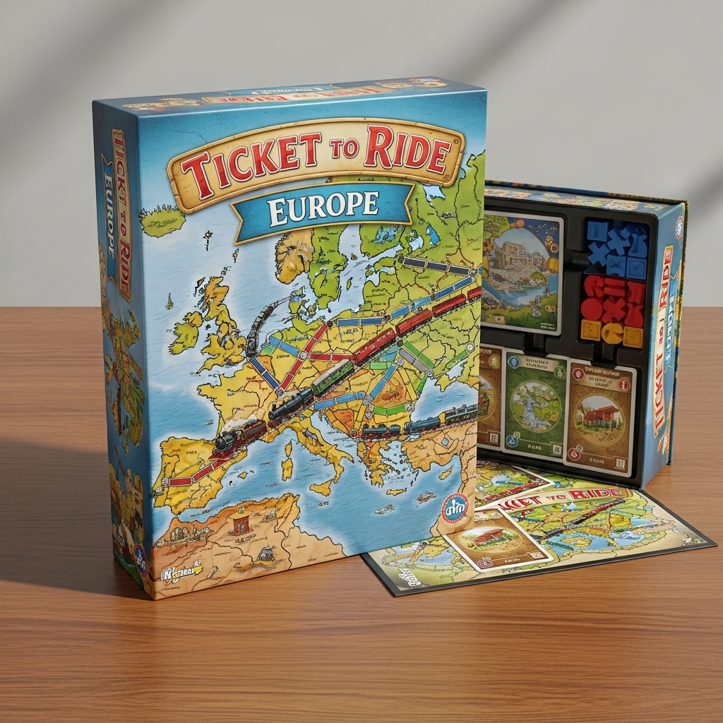 Caja del juego de mesa Ticket to Ride: Europa